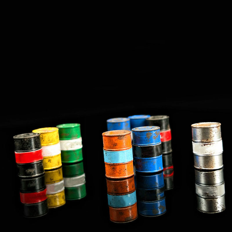 Car Accessories Toy - 1/64 Garage Scene Miniatures Oil Barrel