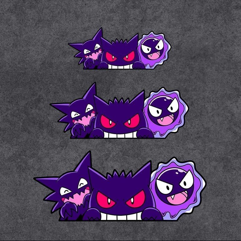 Car Accessories Outside - Cute Pokemon Gengar Anime Car Stickers