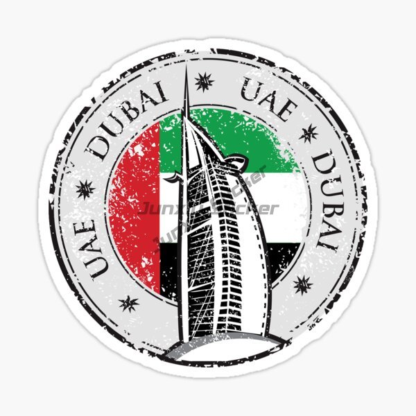 Car Accessories Uae - UAE Dubai Circular National Flag Emblem