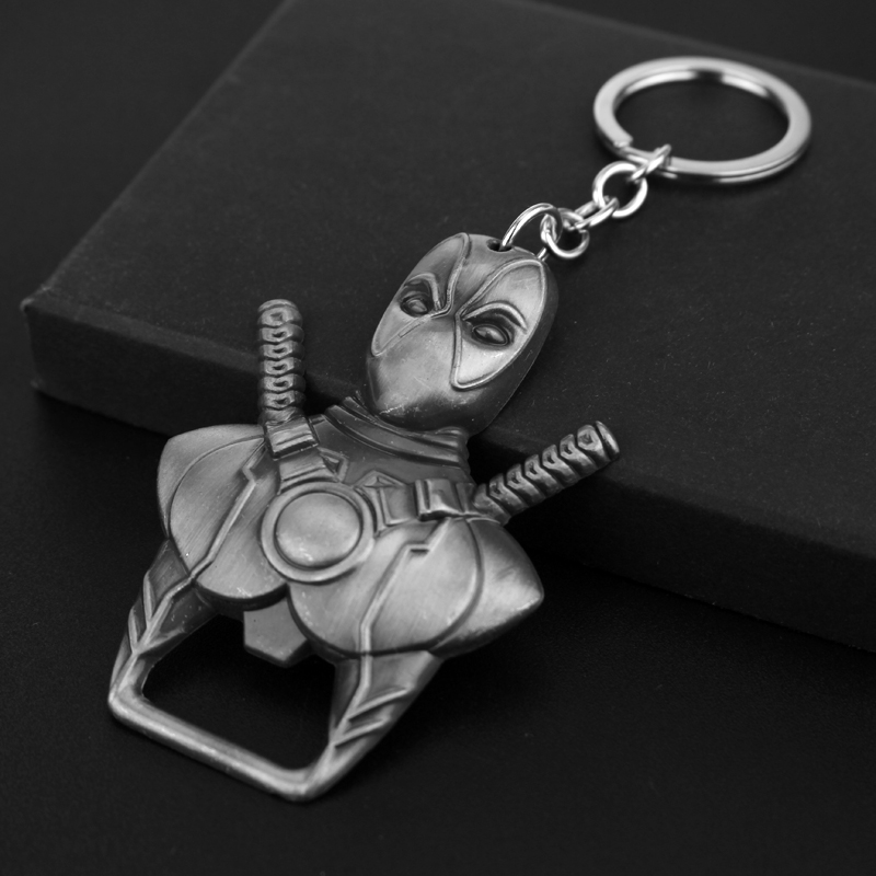Car Accessories Toy - Deadpool Keychain Trendy Personalized Keyring Bottle