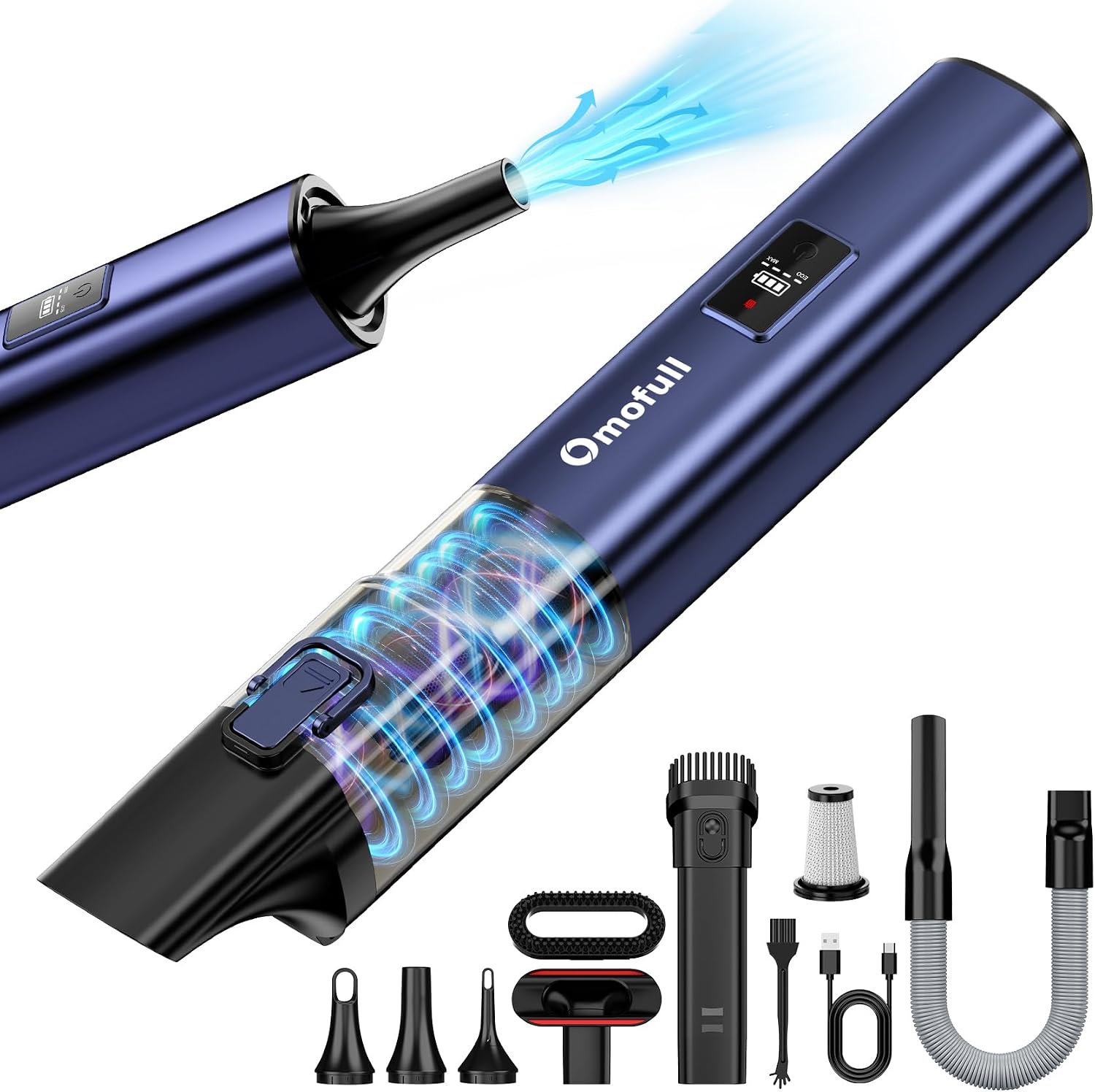 Car Vacuum Cleaner - 19500Pa 4-in-1 Cordless Vacuum & Air