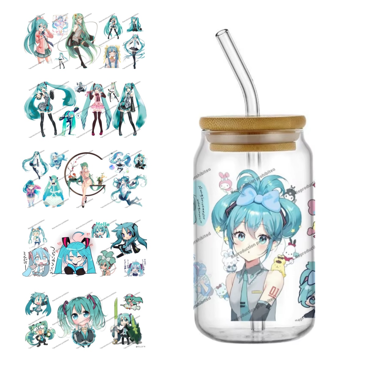 Hatsune Miku UV DTF Cup Wrap 1 - đánh giá và giá Car Accessories Outside