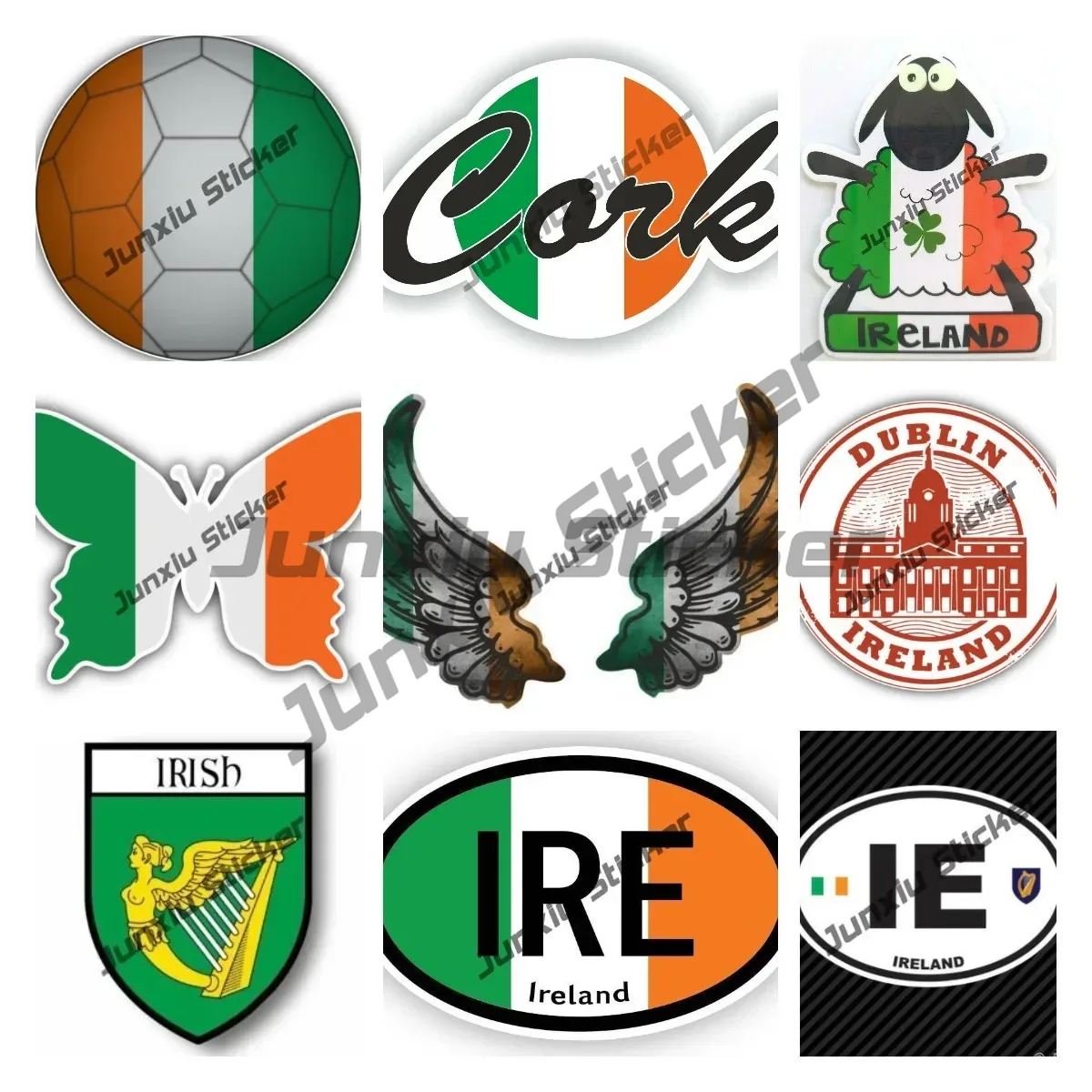 Ireland Flag Wings Creative Mo - đánh giá và giá Car Accessories Dublin