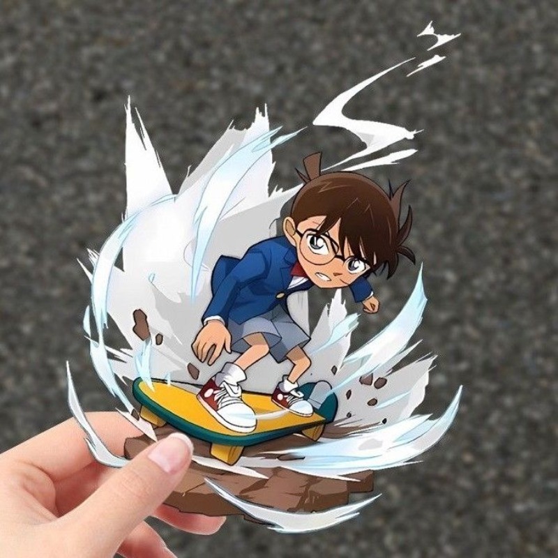 Detective Conan Cartoon Skateb - đánh giá và giá Car Accessories Sticker