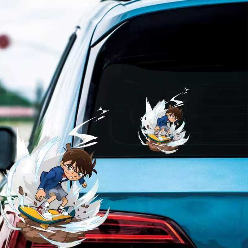 Detective Conan Cartoon Skateb - đánh giá và giá Car Accessories Sticker