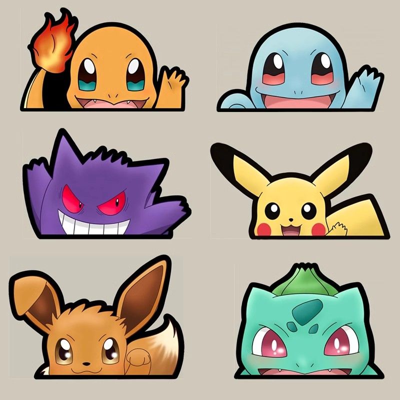 Pokémon car window sticker, Po - đánh giá và giá Car Accessories Sticker